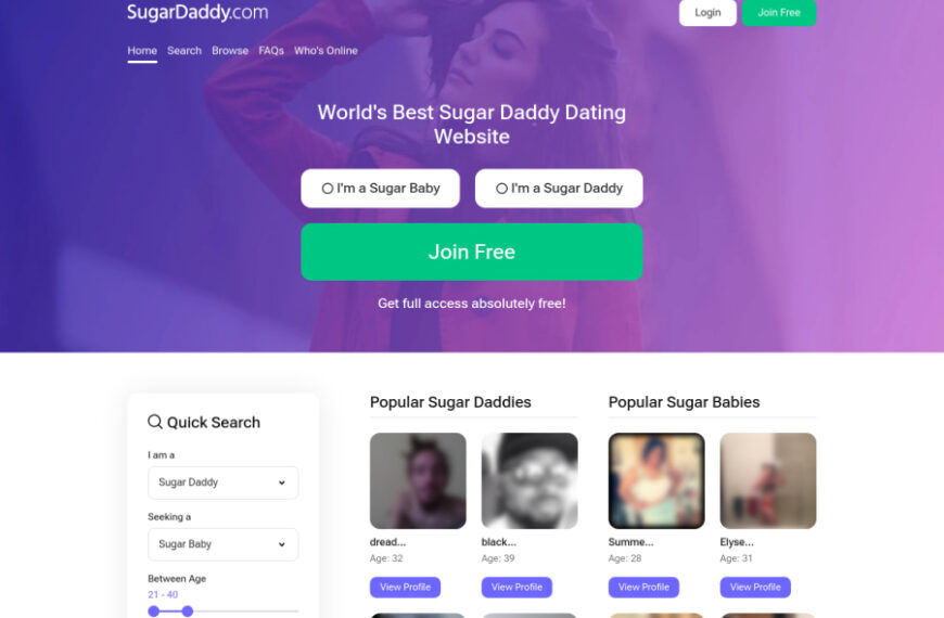 Bewertung von SugarDaddy.com: Ein detaillierter Blick auf die Online-Dating-Plattform